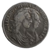 William & Mary Silver Halfcrown1689Laureate conjoined busts of King William and Queen Mary right,