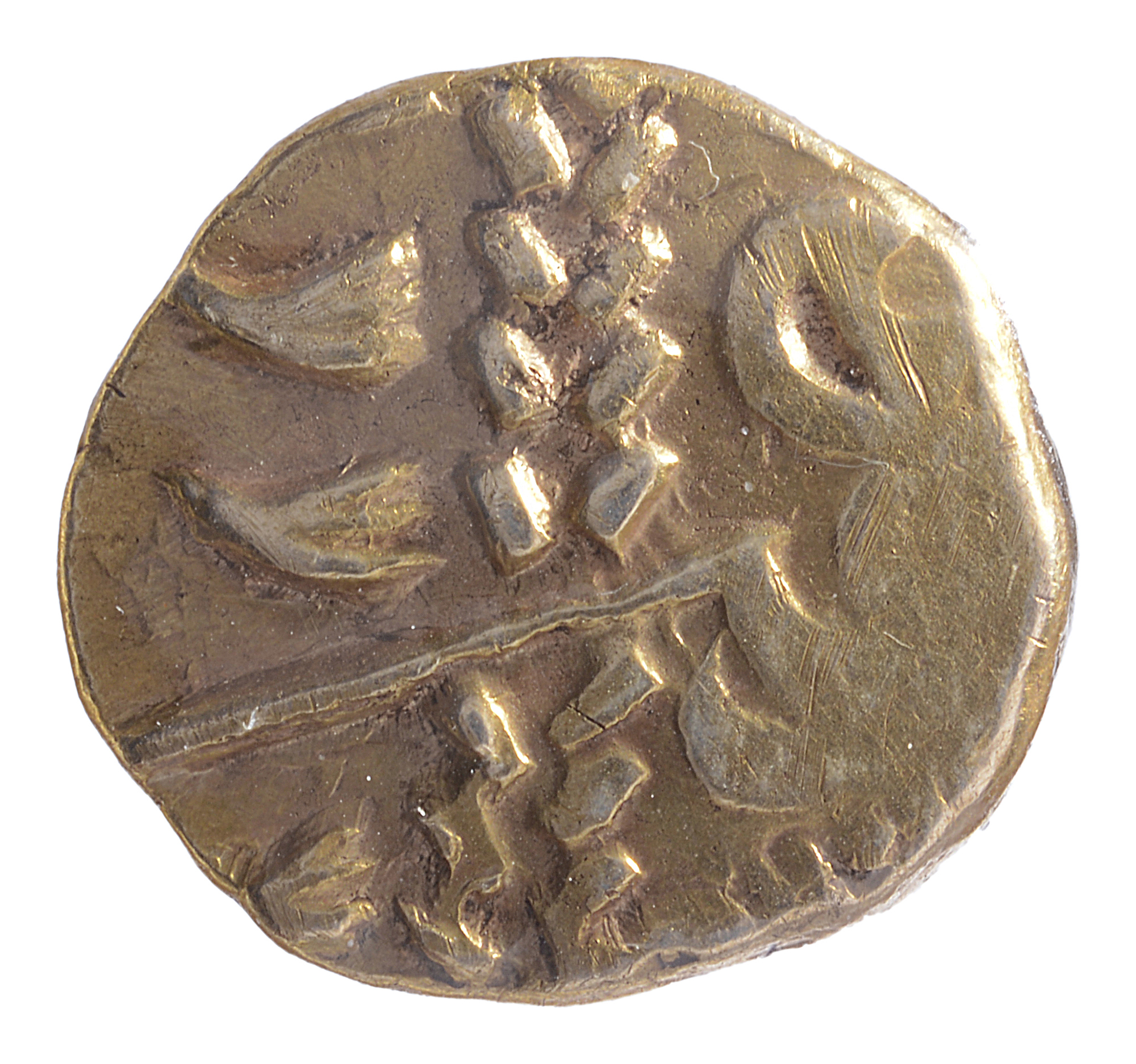 Celtic Britain, Corieltauvi, Gold Stater, c. 60-50 BCNorth East Coast type,disjointed horse facing - Image 2 of 2