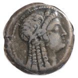 Cleopatra VI AE27c. 60 BCBust to right / Eagle standing left on thunderboltDiameter 25