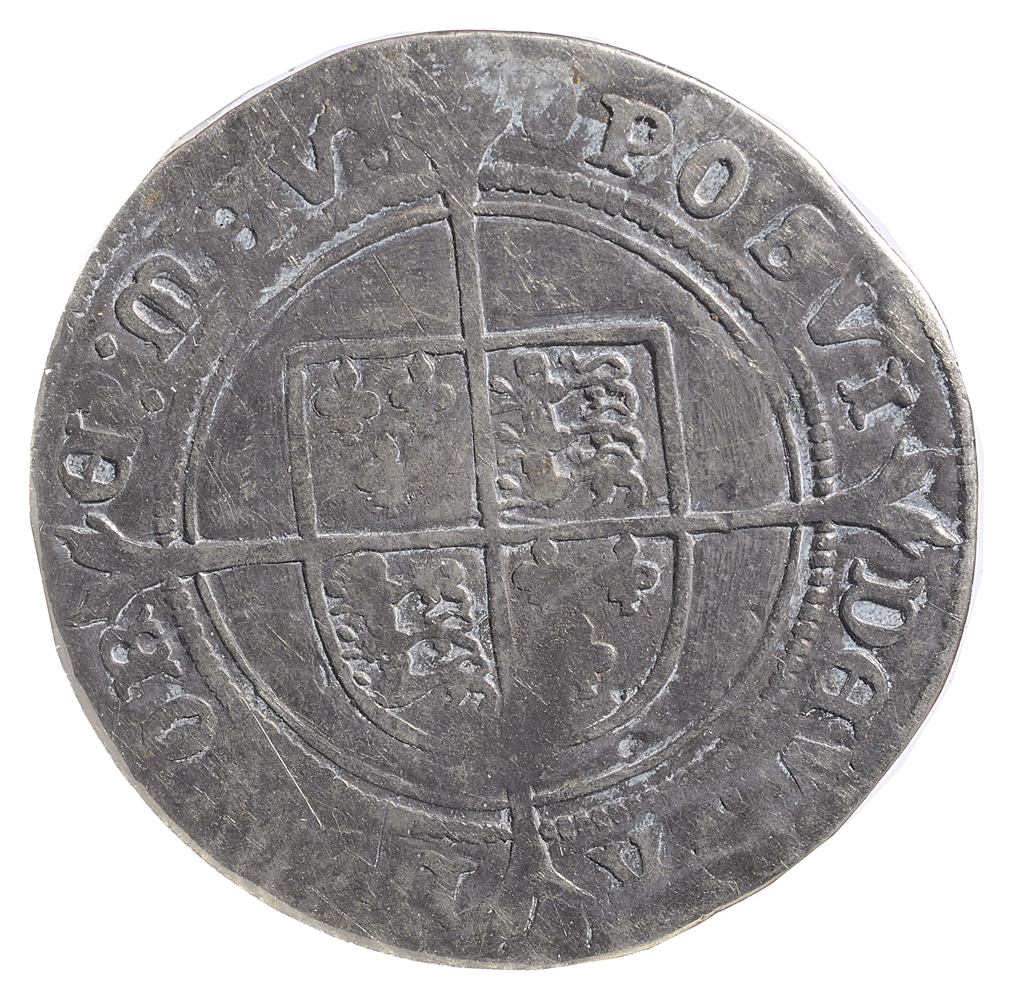 Edward VI (1547-1553) silver shilling Fine silver issue 3rd period, London Mint, mint mark TunEDWARD - Image 2 of 2