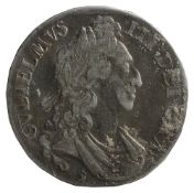 William III Silver Crown1696, Octavo on the side1st bust, draped and laureate right / Crowned