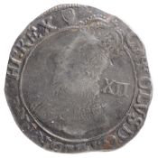 Charles I (1625-49) silver shilling mint mark harp (1632-3) CAROLUS D G MAG BRI FR ET HIB REX. Group