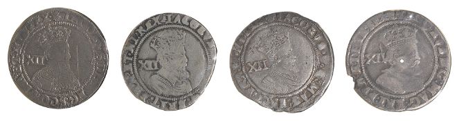 James I (1603-1625) silver shilings first shilling mint mark thistle first coinage (1603-04),