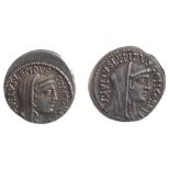 L. Aemilius Lepidus Paulus Silver Denarius62 BC.Veiled and diademed head of Concordia facing