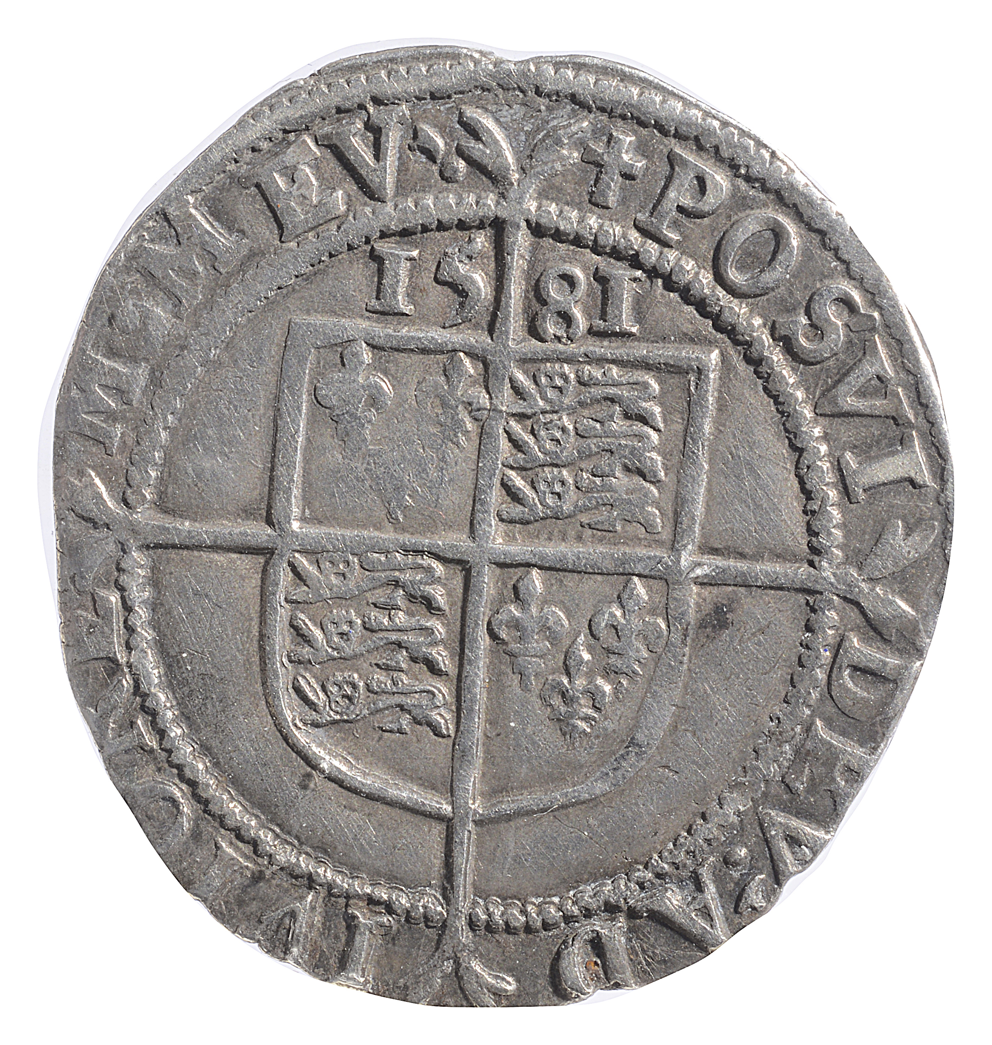 Elizabeth I (1558-1603) milled silver sixpence mint mark Latin Cross, ELIZABETH D G ANG FRA ET HIB - Image 2 of 2