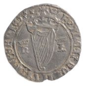 Henry VIII (1509-1547) Irish silver groatfirst harp issue with Jane Seymour (1536-37).hEnRI C' VIII'