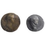 Livia AE Dupondius.Rome, Struck under Tiberius, 22-23 AD.SALVS AVGVSTA, Bare-headed and draped