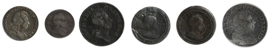 George I Silver Sixpence1723South Sea Company issue, laureate and draped bust right, Latin legend