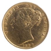 Queen Victoria Gold Full Sovereign1862Young head portrait of Queen Victoria, inscription VICTORIA