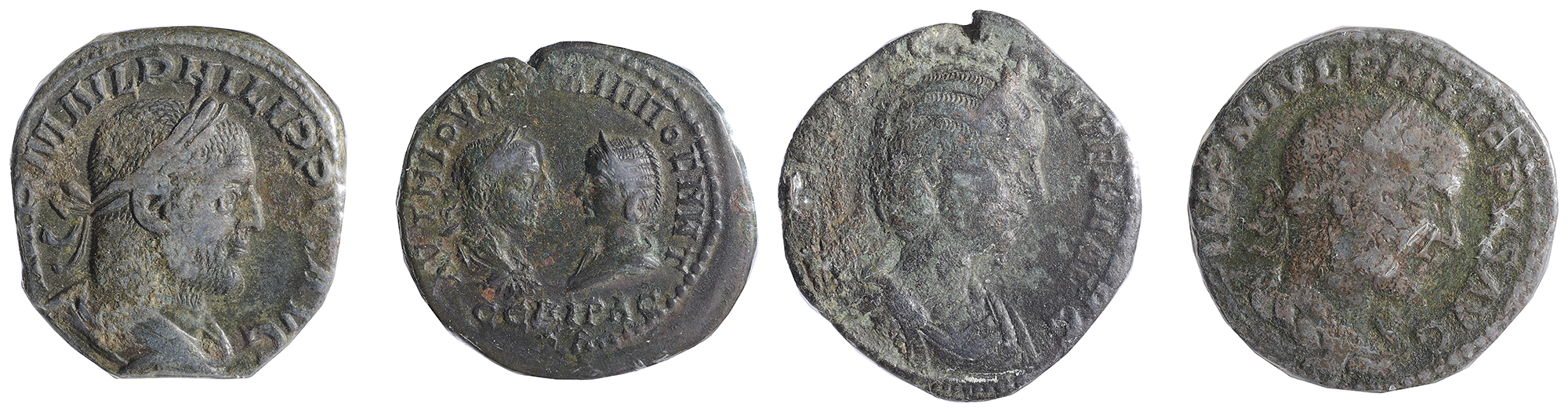 Philip I AE SestertiusRome, Struck 248 ADIMP M IVL PHILIPPVS AVG: Bust of Philip the Arab, laureate,