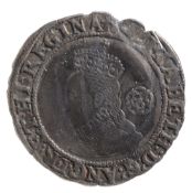 Elizabeth I (1558-1603) silver sixpence mint mark Latin Cross, ELIZABETH D G ANG FRA ET HIB