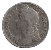 James II Silver Halfcrown1687Second laureate, draped and cuirassed bust left / Crowned shields