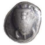 Islands off Attica, Aegina, Silver Stater,Struck c. 525-480 BC. Sea turtle, row of dots down its