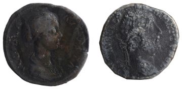 Lucilla AE SestertiusRome, Struck 164-180 ADLVCILLA AVGVSTA: Bust of Lucilla, bare-headed, hair