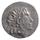 Thrace, Byzantion Silver Tetradrachm2nd Century BCDiademed head of deified Alexander III right /