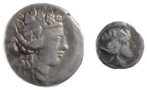 Islands off Thrace, Thasos Silver Tetradrachm2nd Century BCWreathed head of young Dionysos right /
