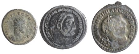 Allectus AE AntoninianusLondinium, Struck 293-296 ADIMP C ALLECTVS P F AVG: Bust of Allectus,