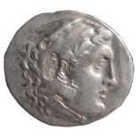 Pamphylia Silver Tetradrachmc. 3rd century BCHead of Herakles right, wearing Lion skin / Zeus