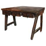 A 17th century Spanish walnut side table