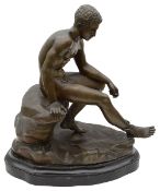 Pietro Chiapparelli (Italian, active second half of the nineteenth c.)bronze of 'Hermes Seated',