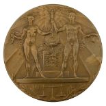 A bronze 1928 Amsterdam Olympics Games participation medal,