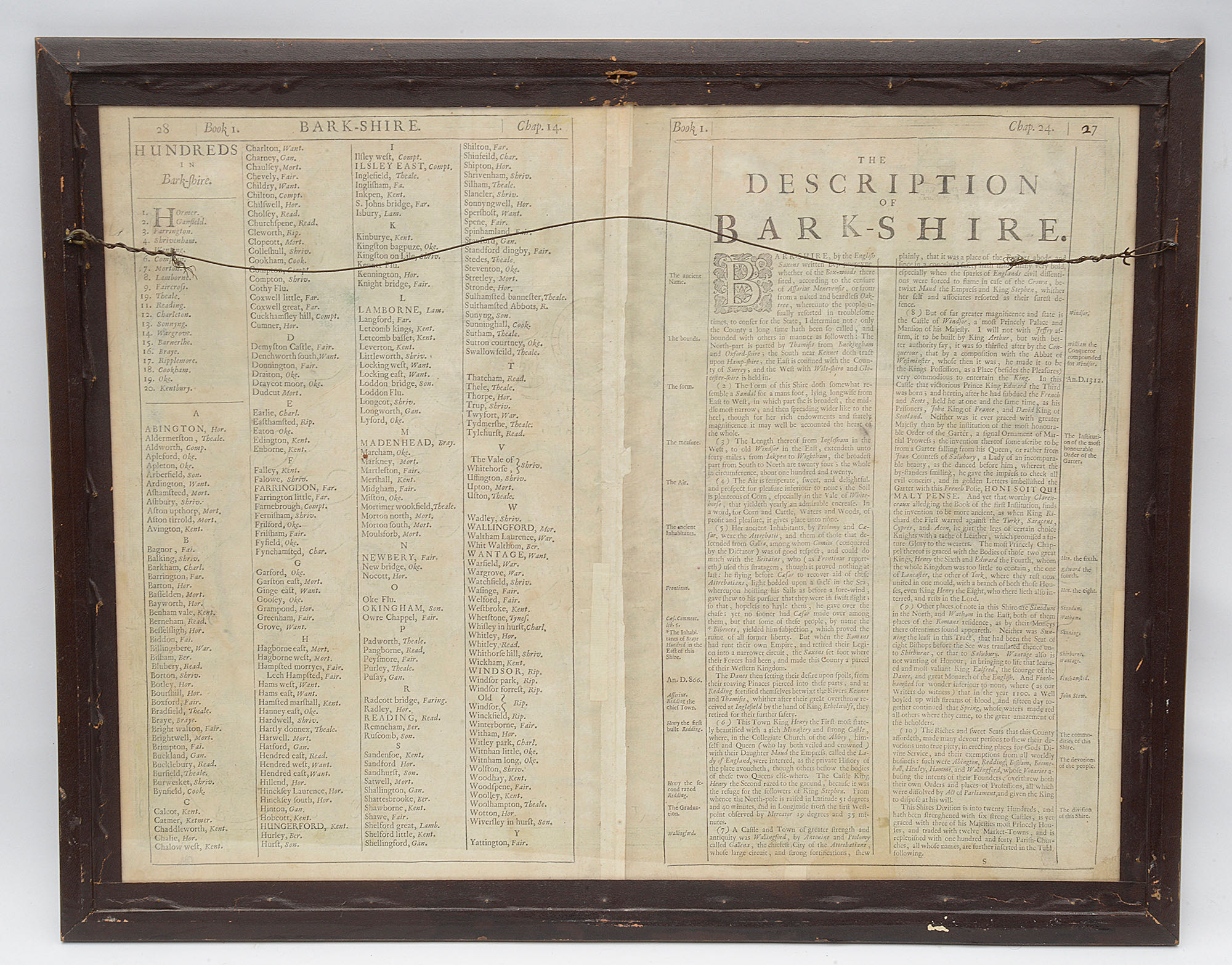 Berkshire. John Speed (1552-1629) Map of 'Berkshire described' - Image 2 of 2