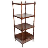 A Regency mahogany four tier whatnot, c.1820