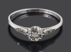 A single stone diamond set ring