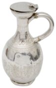 A Victorian silver Grecian wine ewer