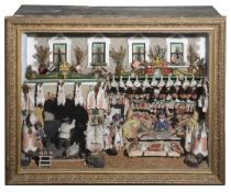 An impressive Victorian Folk Art butcher's shop display model by Fernley, 1880