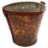 A 19th century painted leather fire bucket