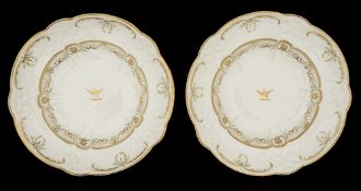 A pair of early 19th century Swansea porcelain dessert bowls c.1815 from the Venn Service