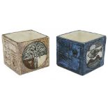 Two Troika cube vases