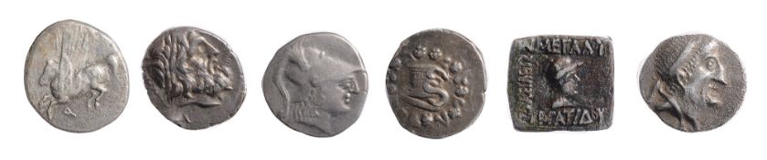 A selection of mostly silver Ancient Greek coins