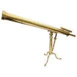 A 3-inch brass refracting telescope by Cary