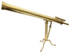 A 3-inch brass refracting telescope by Cary