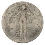 A pewter 1908 London Olympic Games participation medal,