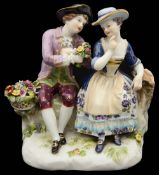 A Meissen porcelain figure group c.1900