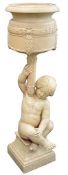 A Leeds Fireclay Co. LEFCO Ware putto jardiniere c.1900