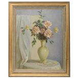 Russian school, 20th c 'Still life with flowers', oil on canvas