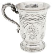 A Victorian silver christening mug