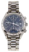 A Gentleman's Omega Speedmaster chronograph stainless steel bracelet watch