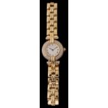 An 18K gold and diamond ladies Cartier Colisee bracelet watch