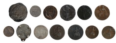 A selection of 16th and 17th century British coins