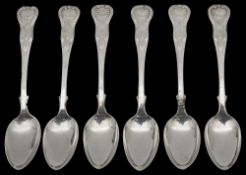 A set of six Scottish Victorian Kings pattern teaspoons