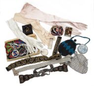 A large collection of 1920's flapper's beaded trimmings and related items