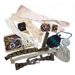 A large collection of 1920's flapper's beaded trimmings and related items