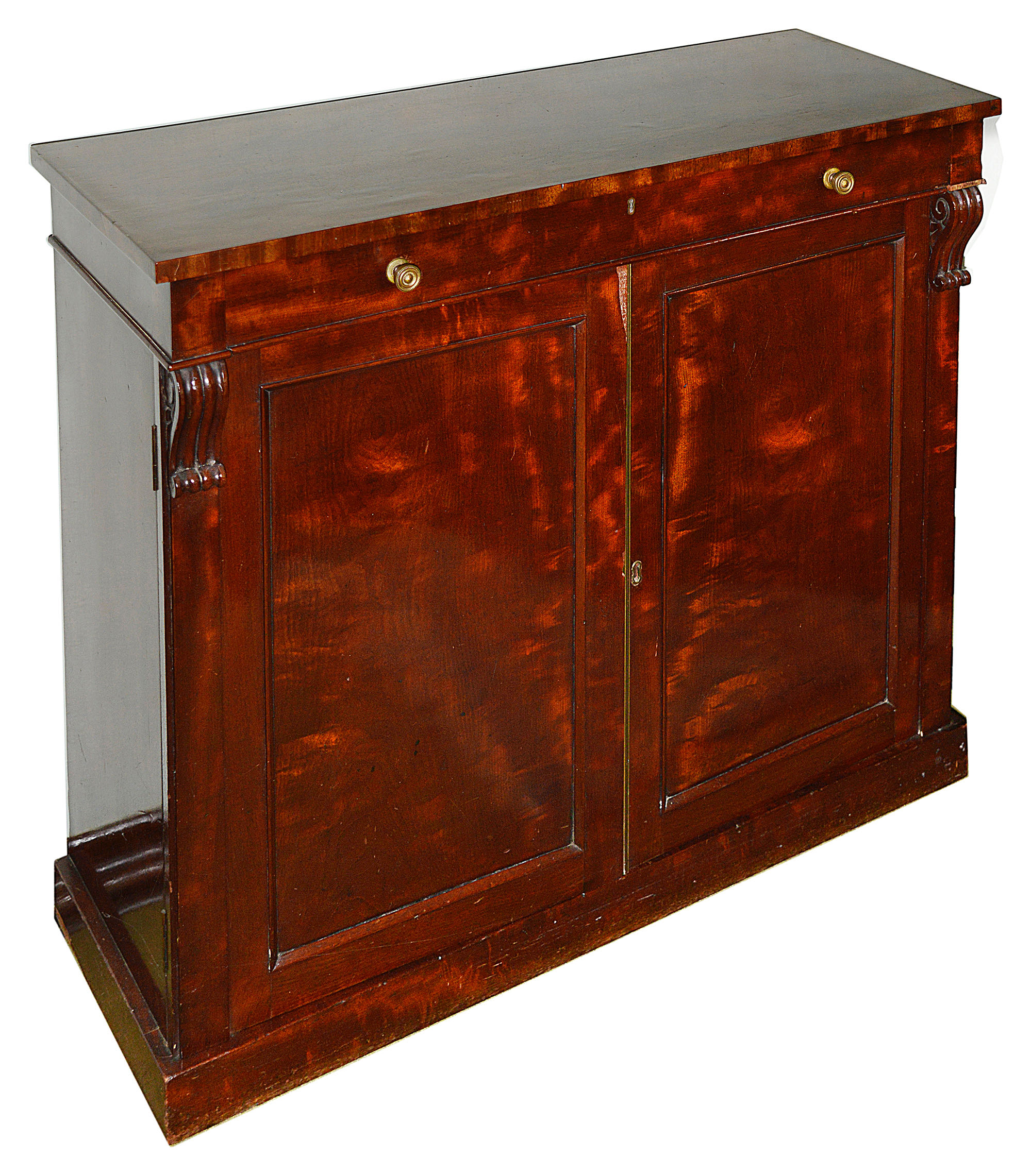 A George IV mahogany side cabinet