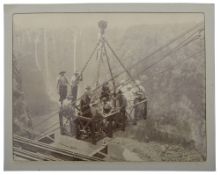 Photograph album of the construction of the Victoria Falls Bridge