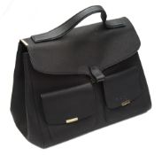 A Victoria Beckham large black leather Harper bag